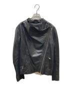 TROUVEトローブ）の古着「アームリブ レザージャケット」｜ブラック