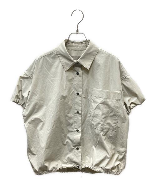 heliopole（エリオポール）heliopole (エリオポール) パフスリーブドローストリングシャツ グレー サイズ:38の古着・服飾アイテム