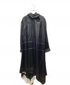 3.1 phillip limスリーワンフィリップリム）の古着「Long Sleeve Scarf Neck Asymmetrical Scarf スカーフデザインアシンメトリーワンピース」｜ブラック