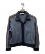 SASQUATCHfabrix.サスクワッチファブリックス）の古着「OPEN COLLAR TRACK JACKET トラックジャケット」｜ネイビー