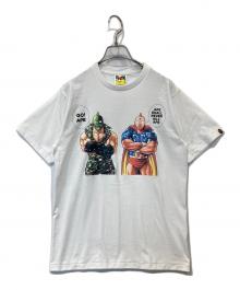 BAPE BY A BATHING APE（ベイプバイアベイシングエイプ）の古着「プリントTシャツ」｜ホワイト