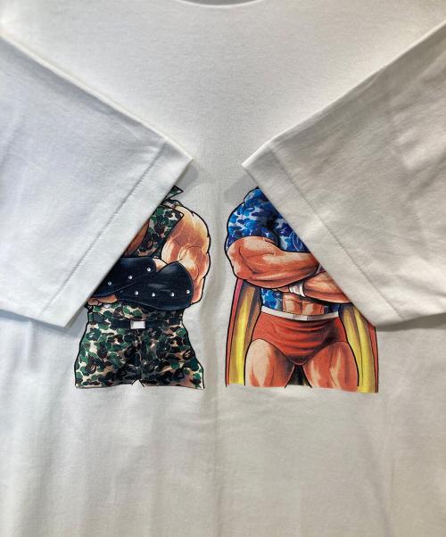 BAPE BY A BATHING APE（ベイプバイアベイシングエイプ）BAPE BY A BATHING APE (ベイプバイアベイシングエイプ) プリントTシャツ ホワイト サイズ:Sの古着・服飾アイテム
