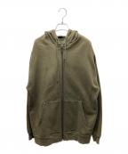 ALEXANDER WANGアレキサンダー・ワン）の古着「AW VINTAGE FLEECE NYLON COMBO LONG HOODIE/ロングジップフーディー」｜グリーン