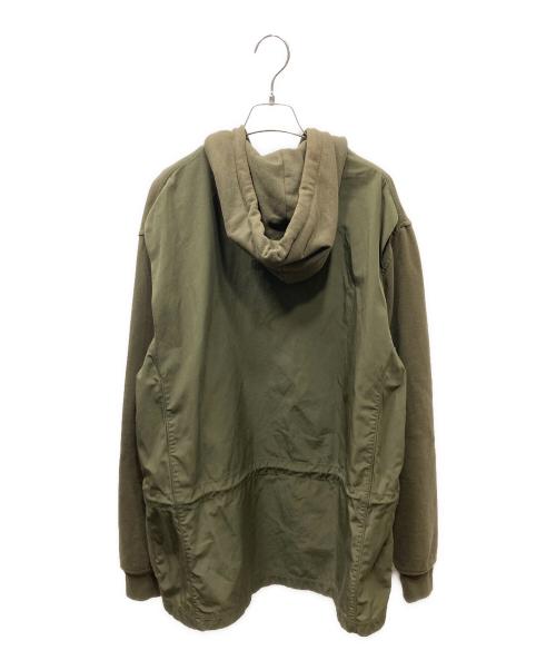 ALEXANDER WANG（アレキサンダー・ワン）ALEXANDER WANG (アレキサンダー・ワン) AW VINTAGE FLEECE NYLON COMBO LONG HOODIE/ロングジップフーディー グリーン サイズ:XSの古着・服飾アイテム