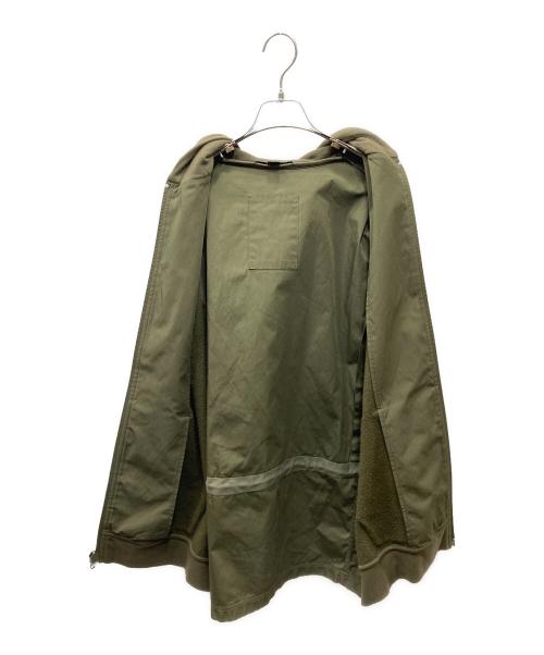 ALEXANDER WANG（アレキサンダー・ワン）ALEXANDER WANG (アレキサンダー・ワン) AW VINTAGE FLEECE NYLON COMBO LONG HOODIE/ロングジップフーディー グリーン サイズ:XSの古着・服飾アイテム