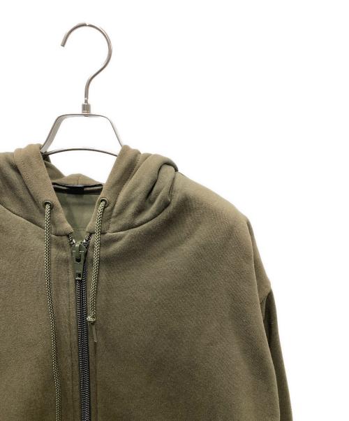 ALEXANDER WANG（アレキサンダー・ワン）ALEXANDER WANG (アレキサンダー・ワン) AW VINTAGE FLEECE NYLON COMBO LONG HOODIE/ロングジップフーディー グリーン サイズ:XSの古着・服飾アイテム