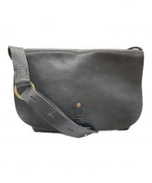 SLOW×BEAMS（スロウ×ビームス）の古着「別注レザーショルダーバッグ」｜ブラック