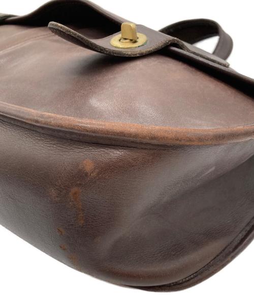 COACH（コーチ）COACH (コーチ) レザーショルダーバッグ ブラウンの古着・服飾アイテム