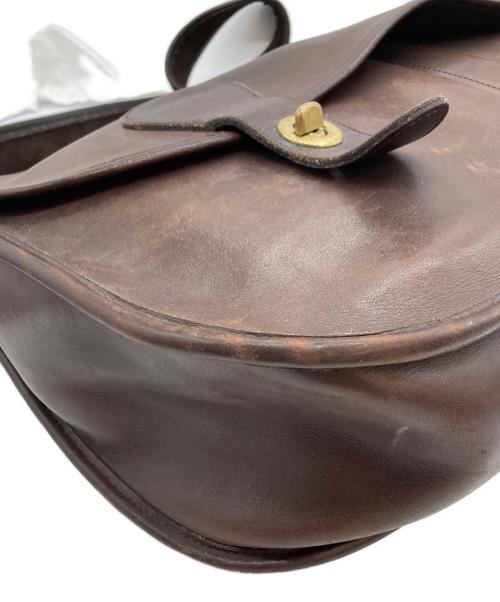 COACH（コーチ）COACH (コーチ) レザーショルダーバッグ ブラウンの古着・服飾アイテム