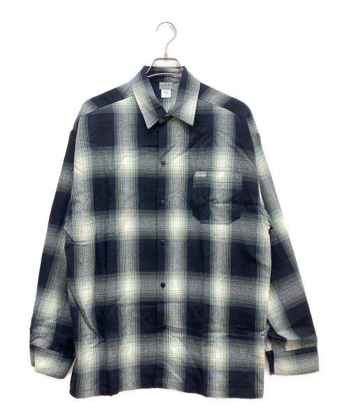 CalTop（キャルトップ）CalTop (キャルトップ) オンブレチェックシャツ ネイビー サイズ:Lの古着・服飾アイテム