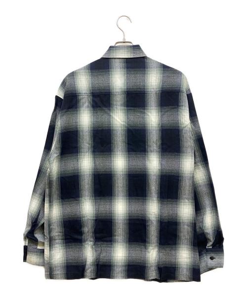CalTop（キャルトップ）CalTop (キャルトップ) オンブレチェックシャツ ネイビー サイズ:Lの古着・服飾アイテム