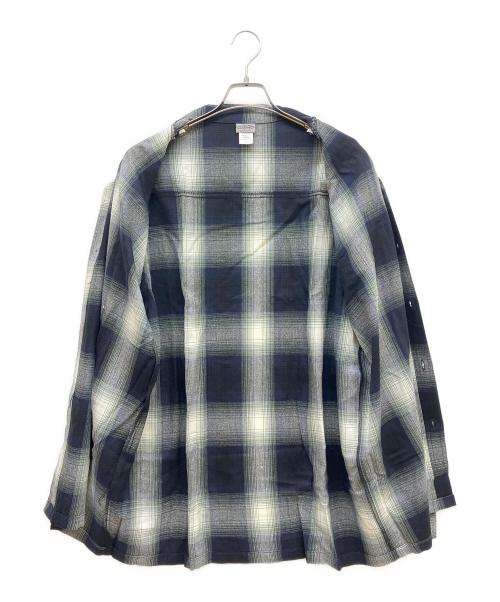 CalTop（キャルトップ）CalTop (キャルトップ) オンブレチェックシャツ ネイビー サイズ:Lの古着・服飾アイテム
