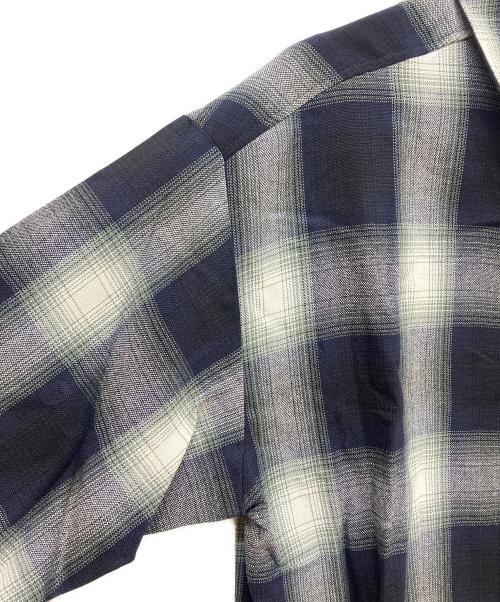 CalTop（キャルトップ）CalTop (キャルトップ) オンブレチェックシャツ ネイビー サイズ:Lの古着・服飾アイテム