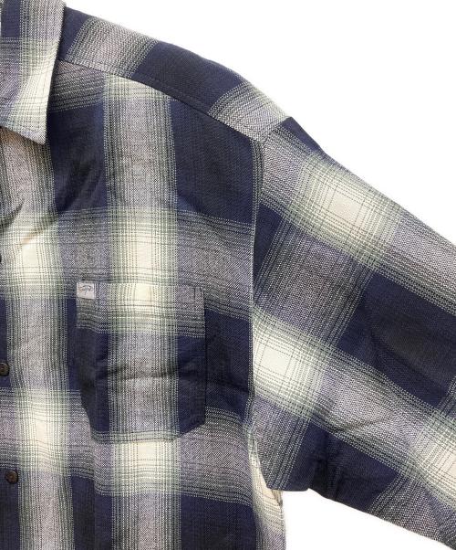 CalTop（キャルトップ）CalTop (キャルトップ) オンブレチェックシャツ ネイビー サイズ:Lの古着・服飾アイテム