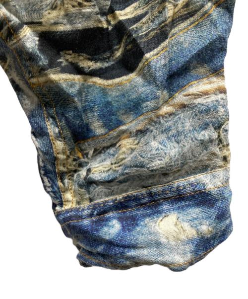 Acne studios（アクネ ストゥディオズ）ACNE STUDIOS (アクネ ストゥディオズ) PRINTED BUTTON-UP SHIRT 転写デザインシャツ ブルー サイズ:48の古着・服飾アイテム