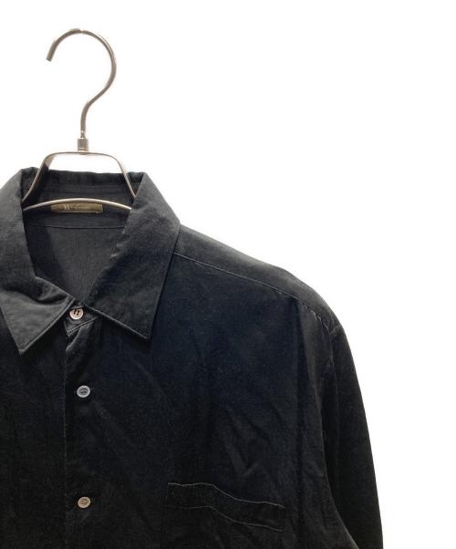 Y's for men（ワイズフォーメン）Y'S for men (ワイズフォーメン) シェルボタン コットン×キュプラ シャツ ブラック サイズ:FREEの古着・服飾アイテム