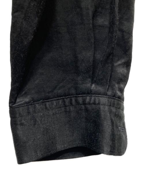 Y's for men（ワイズフォーメン）Y'S for men (ワイズフォーメン) シェルボタン コットン×キュプラ シャツ ブラック サイズ:FREEの古着・服飾アイテム