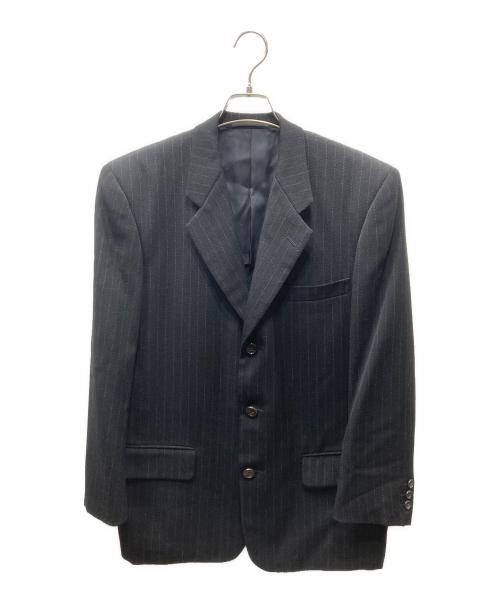 COMME des GARCONS HOMME（コムデギャルソン オム）COMME des GARCONS HOMME (コムデギャルソン オム) 89年製 チョークストライプ ウール 3B テーラードジャケット ブラック サイズ:Sの古着・服飾アイテム