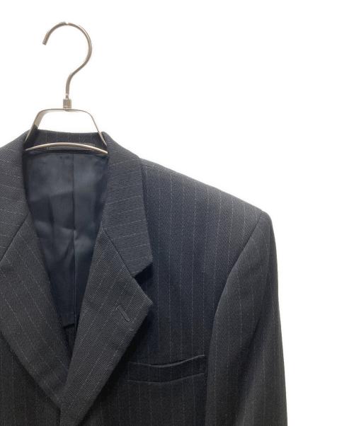 COMME des GARCONS HOMME（コムデギャルソン オム）COMME des GARCONS HOMME (コムデギャルソン オム) 89年製 チョークストライプ ウール 3B テーラードジャケット ブラック サイズ:Sの古着・服飾アイテム