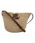 LAUREN RALPH LAUREN（ローレンラルフローレン）の古着「Faux-Straw Medium Nicki カゴショルダーバッグ」｜ベージュ