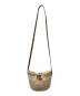 LAUREN RALPH LAUREN (ローレンラルフローレン) Faux-Straw Medium Nicki カゴショルダーバッグ ベージュ：11000円