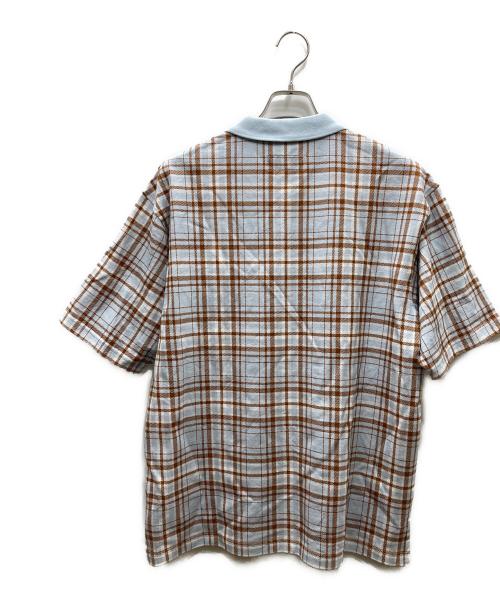 BoTT（ボット）BoTT (ボット) Plaid S/Sポロシャツ ブルー サイズ:Sの古着・服飾アイテム