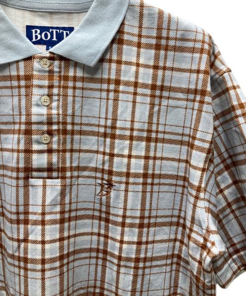 BoTT（ボット）BoTT (ボット) Plaid S/Sポロシャツ ブルー サイズ:Sの古着・服飾アイテム
