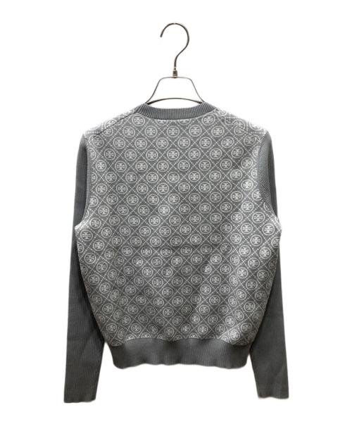 TORY BURCH（トリーバーチ）TORY BURCH (トリーバーチ) Tモノグラムテックニット グレー サイズ:Sの古着・服飾アイテム