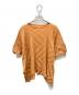 中古・古着 me ISSEY MIYAKE (ミーイッセイ ミヤケ) ZIG ZAG SEE-THROUGH CREPE/ジグザグシースルーブラウス オレンジ サイズ:free：12000円