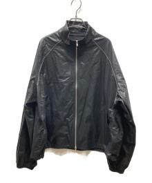 martin kim（マーティンキム）の古着「LOGO COATING JKT プリントロゴ　コーティング加工ジャケット」｜ブラック