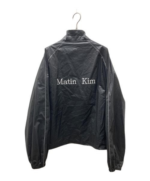 martin kim（マーティンキム）martin kim (マーティンキム) LOGO COATING JKT プリントロゴ　コーティング加工ジャケット ブラック サイズ:Freeの古着・服飾アイテム