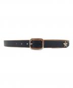Schottショット）の古着「PERFECT BELT NARROW スタースタッズ ナローベルト」｜ブラック
