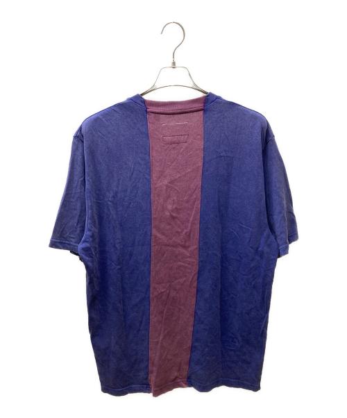 MM6 Maison Margiela（エムエムシックスメゾンマルジェラ）MM6 Maison Margiela (エムエムシックスメゾンマルジェラ) Supreme (シュプリーム) 26SS Split S/S Tee Navy 再構築プリントTシャツ ネイビー サイズ:Mの古着・服飾アイテム