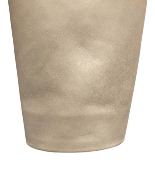 BALLSEY（ボールジィ）BALLSEY (ボールジィ) ラムレザー ジップアップブルゾン アイボリー サイズ:36の古着・服飾アイテム