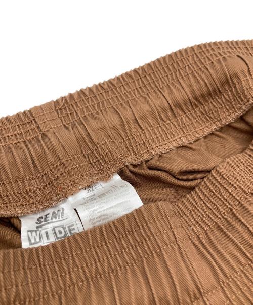 COOKMAN（クックマン）COOKMAN (クックマン) FAT BURGER emiwide Chocolate Chef Pants/セミワイドシェフパンツ ブラウン サイズ:Lの古着・服飾アイテム
