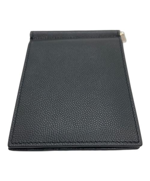 Saint Laurent Paris（サンローランパリ）Saint Laurent Paris (サンローランパリ) キャビアスキン マネークリップ カードケース ブラックの古着・服飾アイテム
