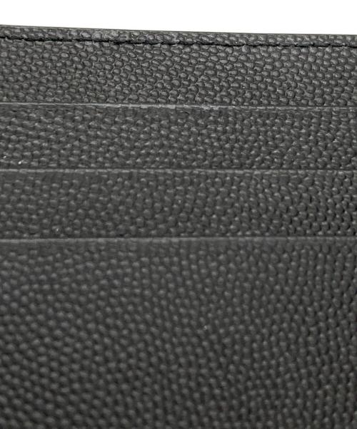 Saint Laurent Paris（サンローランパリ）Saint Laurent Paris (サンローランパリ) キャビアスキン マネークリップ カードケース ブラックの古着・服飾アイテム