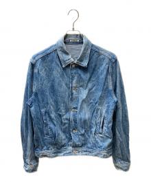 AURALEE（オーラリー）の古着「Selvedge Faded Light Denim Blouson デニムジャケット」｜ブルー