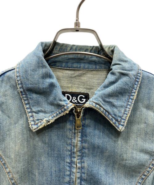 D&G（ディーアンドジー）D&G (ディーアンドジー) ジップアップデニムジャケット ブルー サイズ:XSの古着・服飾アイテム