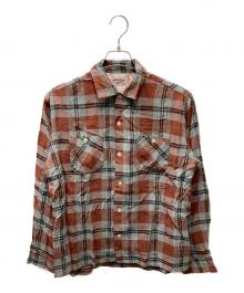 WASHINGTON DEE CEE（ワシントンディーシー）の古着「ヴィンテージチェックシャツ」｜ブラウン