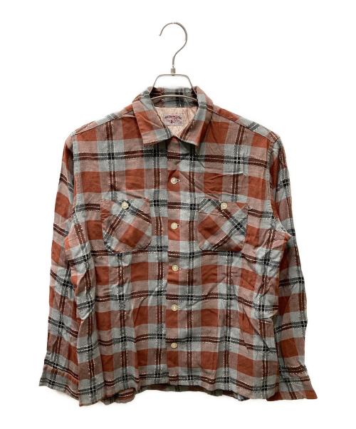 WASHINGTON DEE CEE（ワシントンディーシー）WASHINGTON DEE CEE (ワシントンディーシー) ヴィンテージチェックシャツ ブラウン サイズ:Mの古着・服飾アイテム