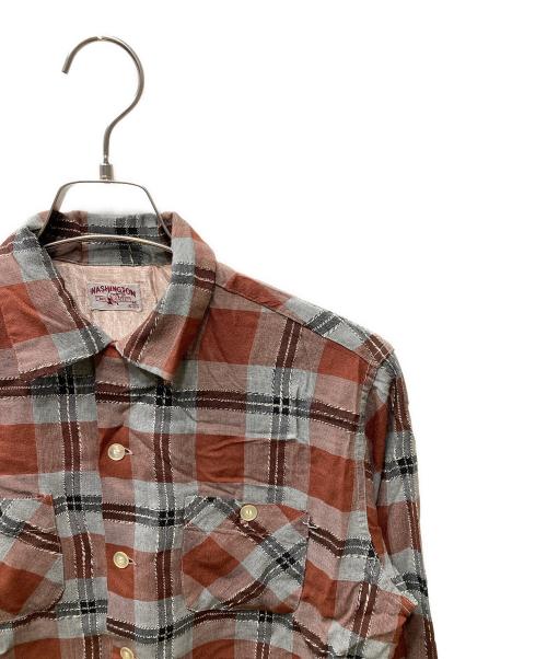 WASHINGTON DEE CEE（ワシントンディーシー）WASHINGTON DEE CEE (ワシントンディーシー) ヴィンテージチェックシャツ ブラウン サイズ:Mの古着・服飾アイテム