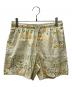 KITH（キス）の古着「Silk Lyocell Active Short 総柄ショートパンツ」｜ホワイト×イエロー