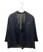 KANATAカナタ）の古着「ノーカラージャケット」｜ブラック