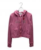 Dinoworksディノワークス）の古着「PARIS HOODIE/ジップパーカー」｜ピンク