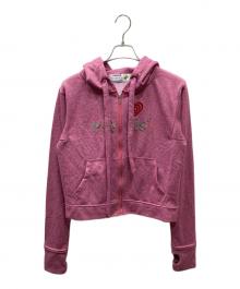 Dinoworks（ディノワークス）の古着「PARIS HOODIE/ジップパーカー」｜ピンク