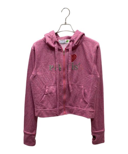 Dinoworks（ディノワークス）DINOWORKS (ディノワークス) PARIS HOODIE/ジップパーカー ピンク サイズ:ONEの古着・服飾アイテム