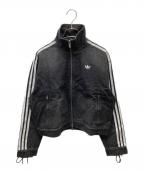 adidasアディダス）の古着「アディルナ デニム レーシング FB ジャケット」｜ブラック