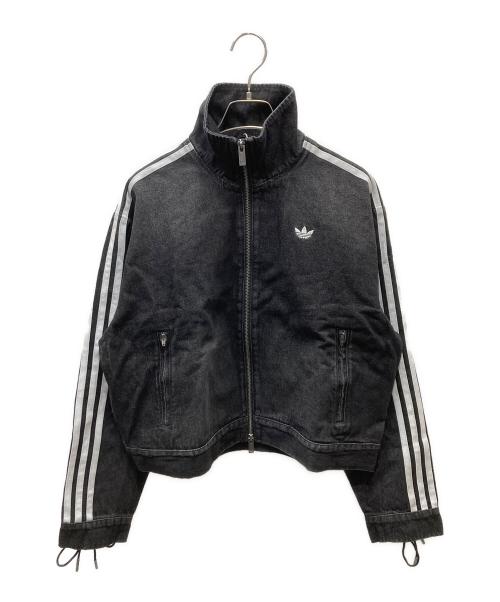 adidas（アディダス）adidas (アディダス) アディルナ デニム レーシング FB ジャケット ブラック サイズ:M 未使用品の古着・服飾アイテム