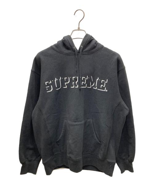 SUPREME（シュプリーム）Supreme (シュプリーム) drop shadow hooded sweatshirt ドロップシャドウロゴパーカー ブラック サイズ:SIZE Mの古着・服飾アイテム